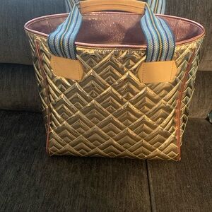 Large gold Consuela tote